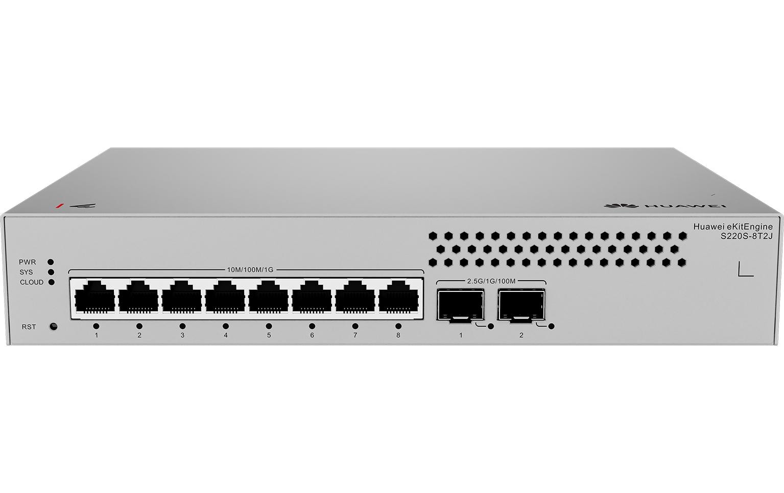 2019012_2 - Mediatech Huawei L2 Managed Switch: S220S-8T2J 8x 10/100/1000BASE-T ports