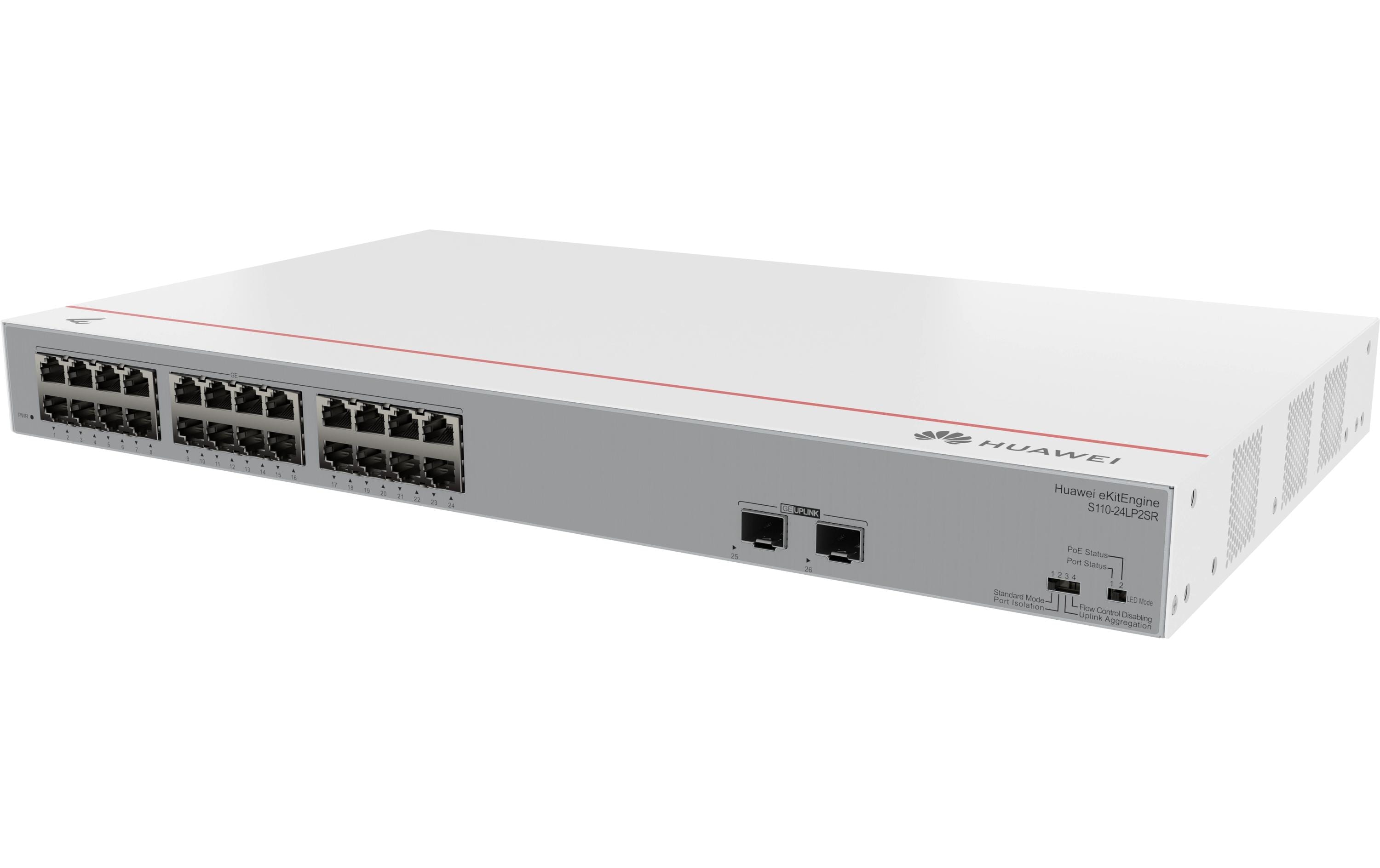 Huawei Unmanaged Switch: S110-24LP2SR Unmanaged, 24x 10/100/1000BASE-T ports kaufen Schweiz | Mediatech.ch