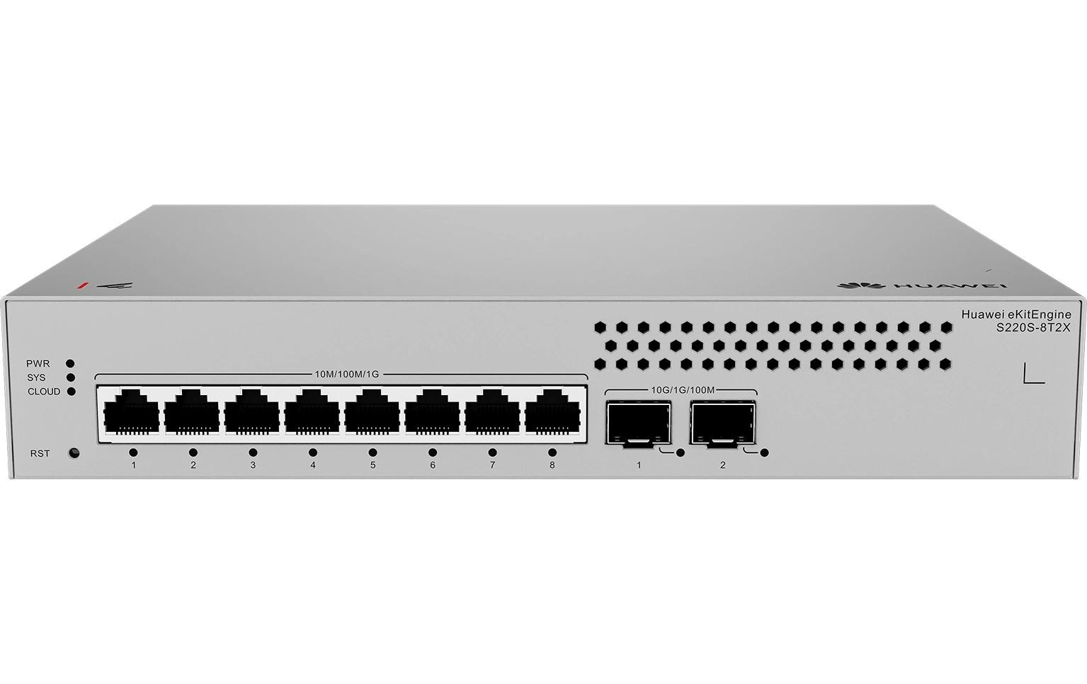 2019717_2 - Mediatech Huawei L2 Managed Switch: S220S-8T2X 8x 10/100/1000BASE-T ports