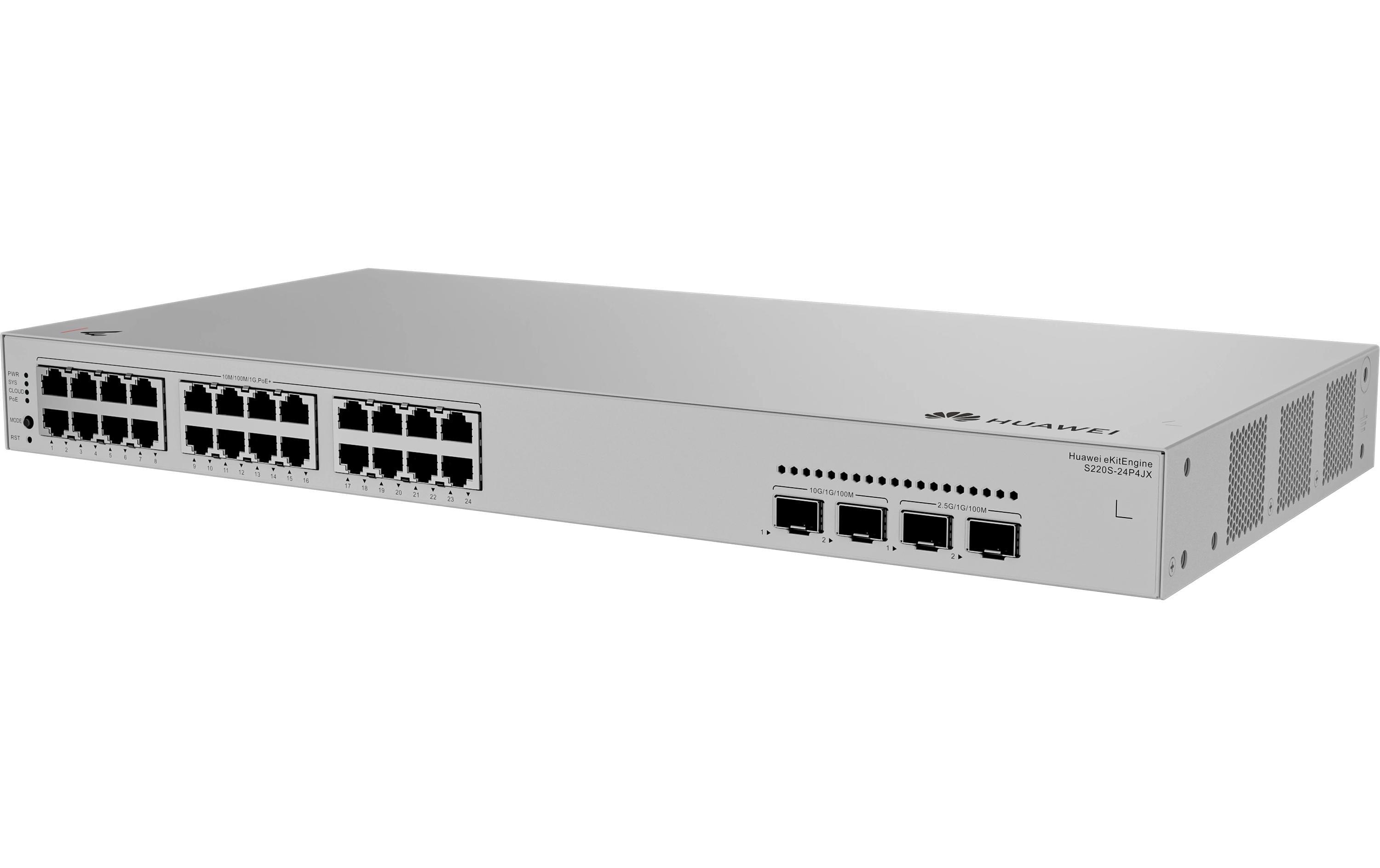 Huawei L2 Managed Switch: S220S-24P4JX 24x 10/100/1000BASE-T PoE+ ports kaufen Schweiz | Mediatech.ch
