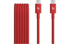 APPLE Beats USB-Kabel C-C, 60W, 1.5m, rot geflochten, USB 2.0, 60W, Rapid Red