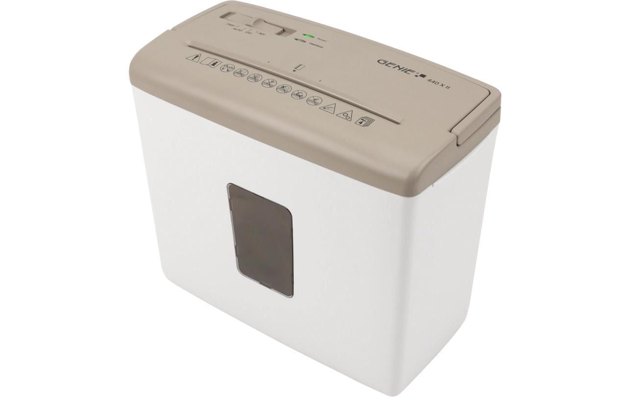 Genie Aktenvernichter 440X weiss-braun bis 4 Blatt, Sicherheitsstufe 4 kaufen Schweiz | Mediatech.ch