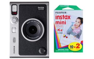 Fujifilm Instax Mini Evo Schwarz KIT Inkl. 2 x Duo Pack