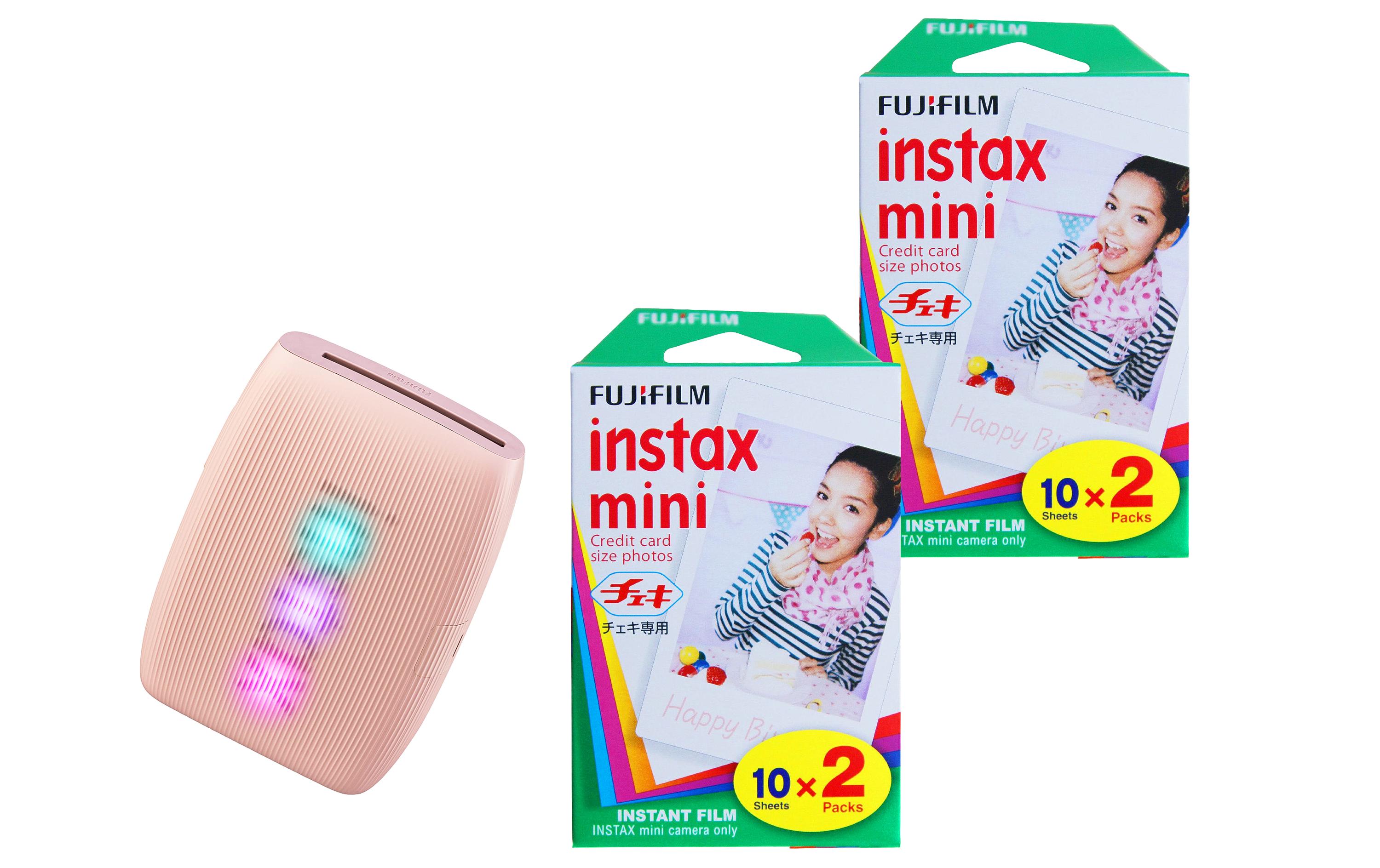 2025676 - Mediatech Fujifilm Instax Mini Link3 Rose Pink KIT Inkl. 2 x Duo Pack