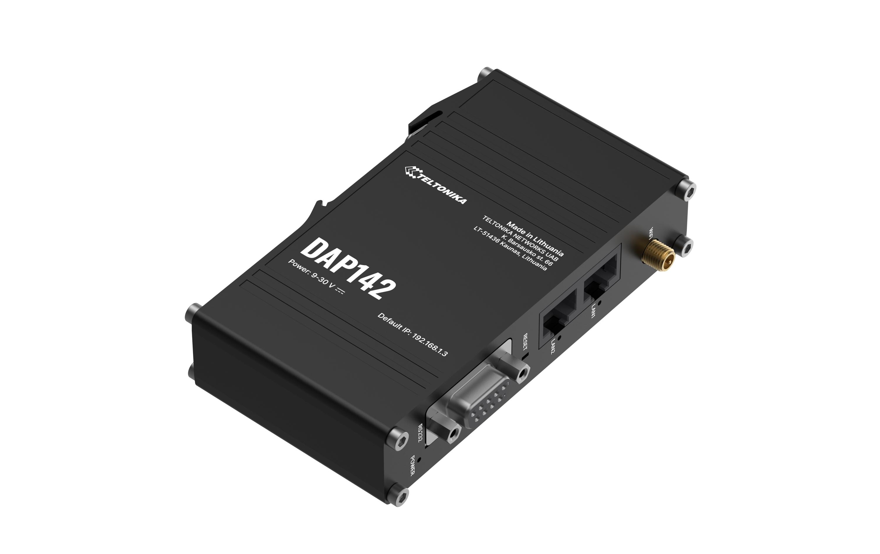 Teltonika DAP142 Industrie WiFi Accesspoint WiFi-4, 2xFE, RS232, VPN, passiv PoE,9-30V