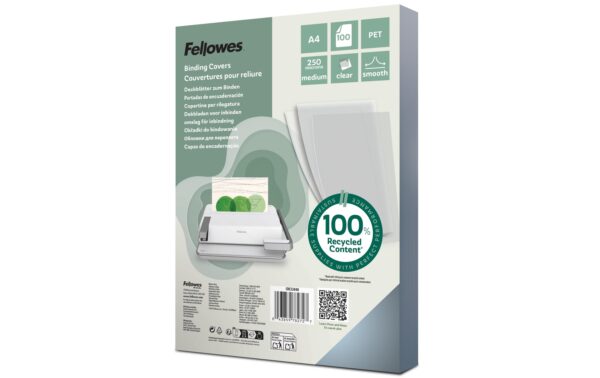 2027913 - Mediatech Fellowes recycelte PET Deckblätter A4, 100 Stk., 250 Mikron kaufen Schweiz | Mediatech.ch
