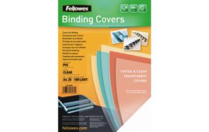 Fellowes Deckblatt Transparent, 180 Micron 25 Stk., A4, recylkeltem PVC