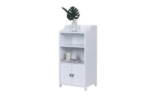 relaxdays Aufbewahrungsschrank 4 Fächer MDF, China, Weiss