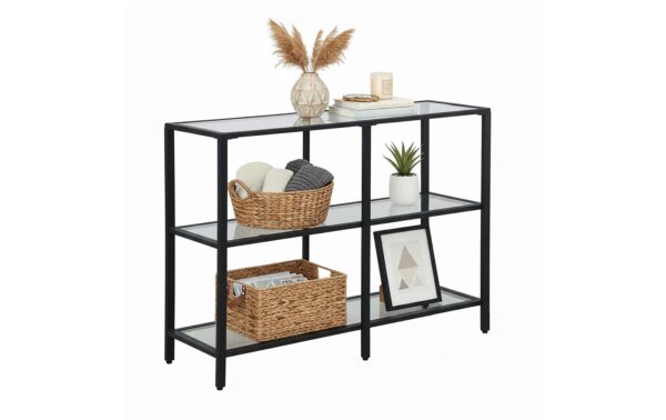 relaxdays Konsolentisch mit 3 Glasablagen Glas/Eisen kaufen Schweiz | Mediatech.ch