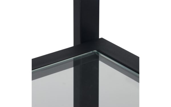 relaxdays Konsolentisch mit 3 Glasablagen Glas/Eisen