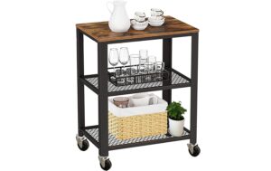 relaxdays Servierwagen mit 3 Ebenen Schwarz/Braun kaufen Schweiz | Mediatech.ch