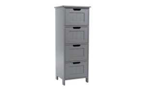 relaxdays Aufbewahrungsschrank mit 4 Schubl. MDF, China, Grau