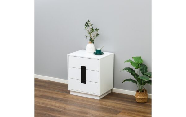 relaxdays Kommode mit 3 Schubladen MDF, China, Weiss