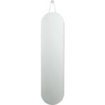 Zone Wanspiegel A-Wall, Herllgrau 120x30cm, Stal, Glas