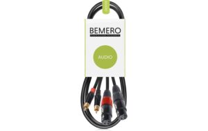 Bemero BAC2544-75BK 2x XLRf - 2x RCAm 0.75m Audio-Verbindungskabel, schwarz, M-Serie kaufen Schweiz | Mediatech.ch