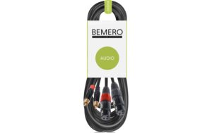 Bemero BAC2544-1000BK 2x XLRf - 2x RCAm 10m Audio-Verbindungskabel, schwarz, M-Serie kaufen Schweiz | Mediatech.ch