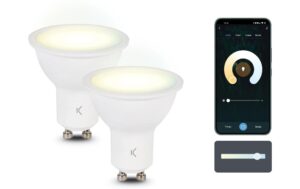 KSIX Smart Bulbs 2er Pack 5, 5W, 400 lumens, GU10 Base, CCT