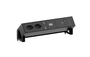 DESK2 2xT13 1xUSB C/C 100W 0, 2m RAL9005 0.2 m, 100 W