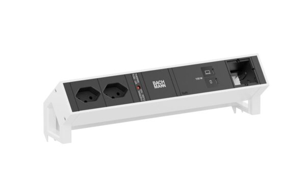 DESK2 2xT13 1xUSB C 100W 1xCM 0,2m RAL9010 