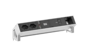 DESK2 2xT13 1xUSB C/C 100W 1xCM 0, 2m INOX 100 W, 0.2 m