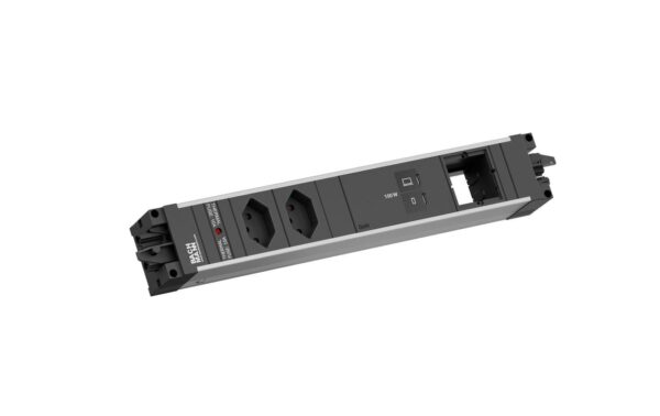 2032917 - Mediatech Bachmann STEP ALU 2xT13 1xUSB C/C 100W 1xCM kaufen | Mediatech.ch
