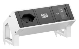 DESK2 1xT13 1xUSB C/C 45W 0, 2m INOX 0.2 m, 45 W