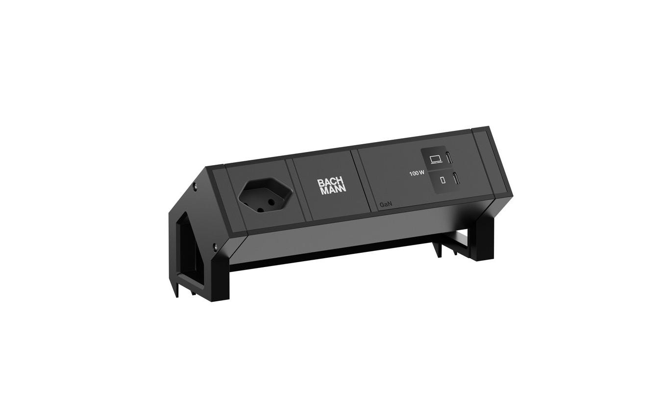 DESK2 1x13T 1xUSB C/C 100W 0, 2m RAL9005 0.2 m, 100 W