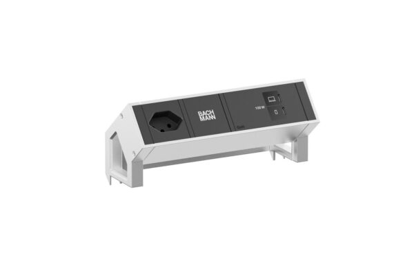 2032931 - Mediatech DESK2 1xT13 1xUSB C/C 100W 0,2m INOX