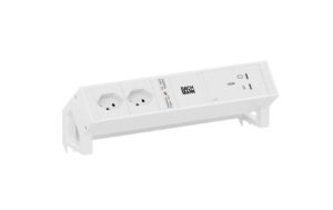 DESK2 2xT13 1xUSB C 100W 0,2m RAL9010 ws 