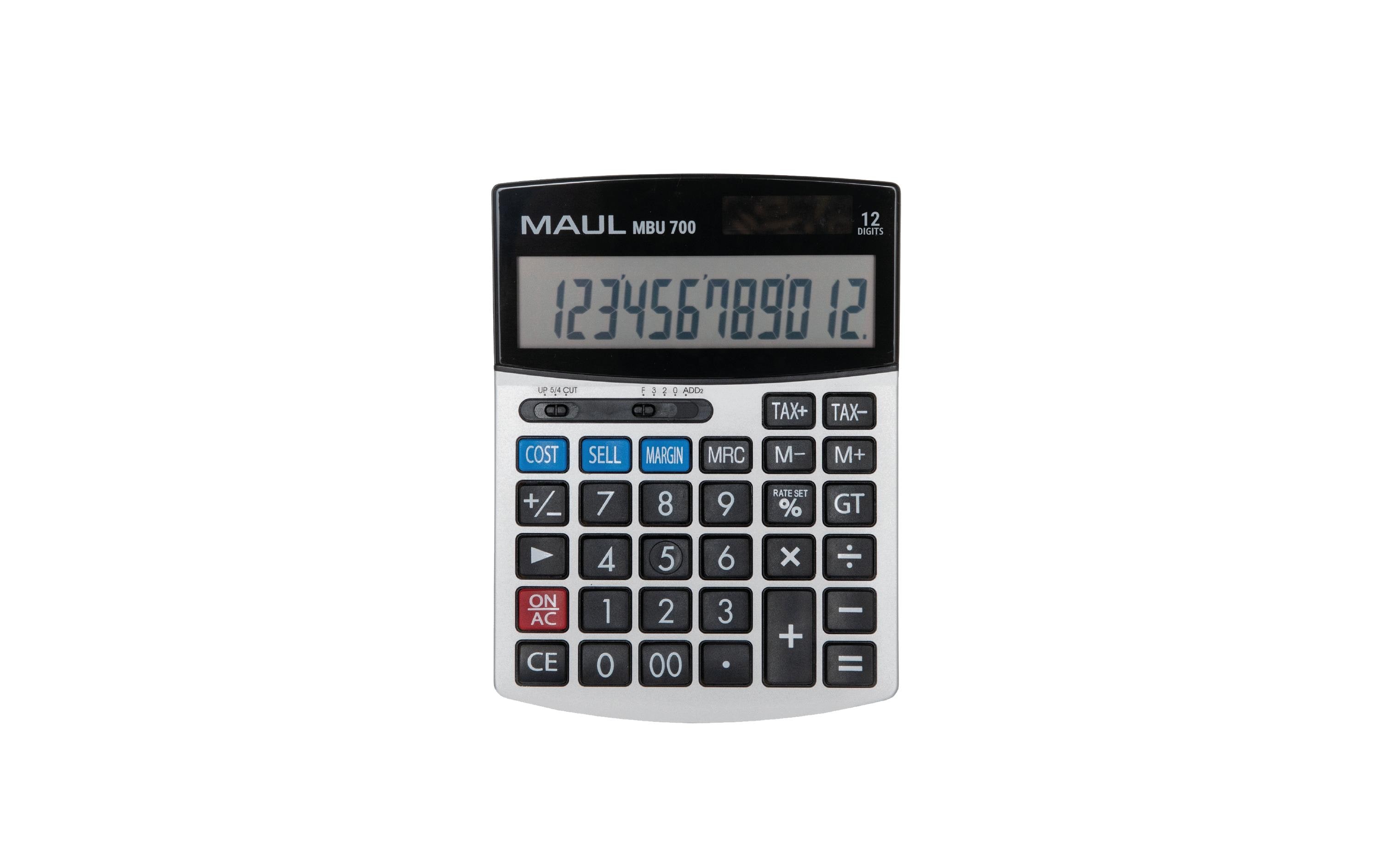 2033026 - Mediatech Maul Tischrechner MBU 700 12 Stellen, schwarz kaufen Schweiz | Mediatech.ch