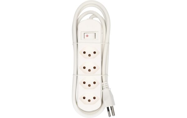 2033033_4 - Mediatech Max Hauri Steckdosenleiste Basic Line 4xT13, weiss, 1.5m, Green+Fair