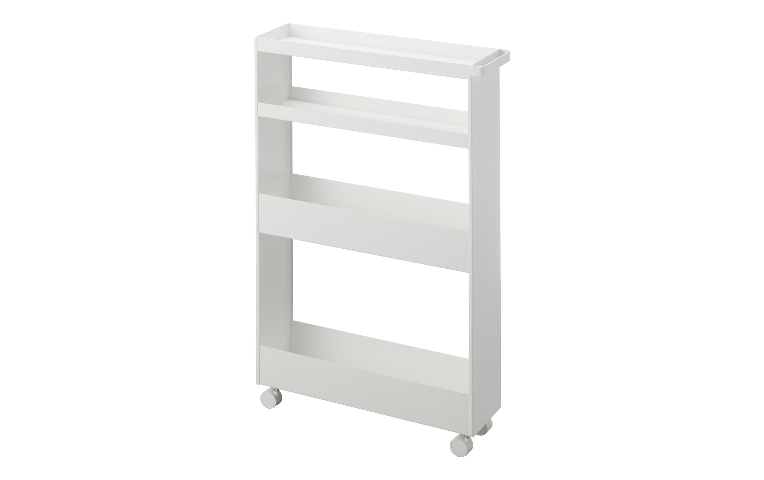 Yamazaki Aufbewahrungswagen TOWER Grösse: 13 x 48 x 80.5 cm, Weiss