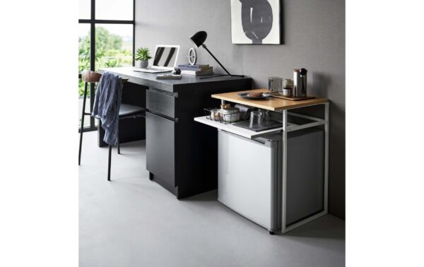 2033226_2 - Mediatech Yamazaki Beistelltisch mit Ausziehplatte Grösse: 53 x 45.2 x 66.8 cm, Weiss