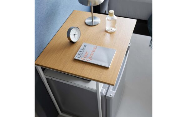 2033226_6 - Mediatech Yamazaki Beistelltisch mit Ausziehplatte Grösse: 53 x 45.2 x 66.8 cm, Weiss