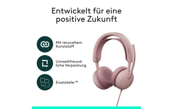 Logitech Headset Zone wired 2 rose 