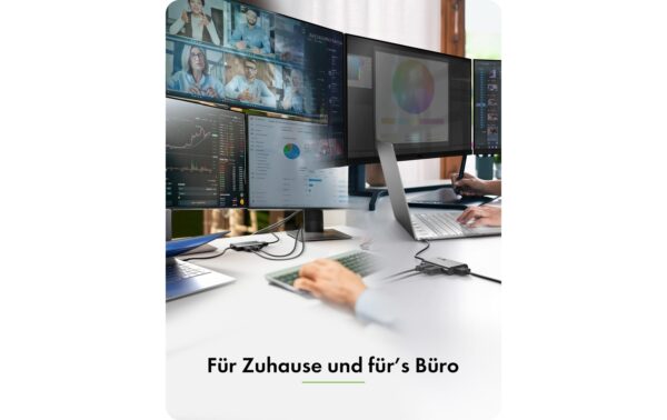ICY BOX IB-AD1030-C Type-C zu 3x HDMI Unterstützt bis zu 3 Videoausgänge