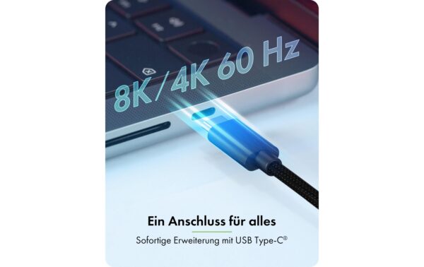 ICY BOX IB-AD1030-C Type-C zu 3x HDMI Unterstützt bis zu 3 Videoausgänge