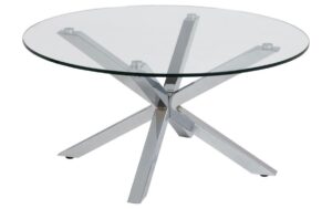 AC Design Couchtisch Heaven rund Stahl/Glas, Ø82x40 cm