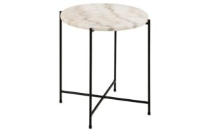 AC Design Couchtisch Avila Weiss, Ø42x45 cm