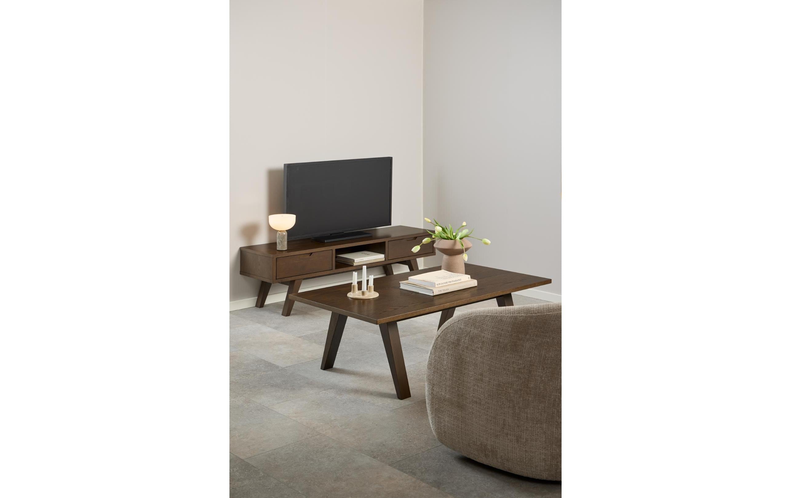 2034055_5 - Mediatech AC Design TV-Möbel A-Line Dunkelbraun, 150x40x45 cm