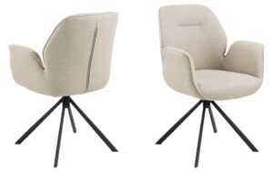 AC Design Esszimmerstuhl Aura Basel 1 Stück Basel fabric beige 24/Schwarz