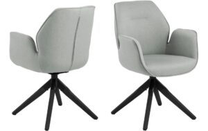 AC Design Esszimmerstuhl Aura Town 1 Stück Town Fabric Light grey 13/Schwarz