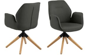 AC Design Esszimmerstuhl Aura Town 1 Stück Town Fabric dark grey 33/Braun
