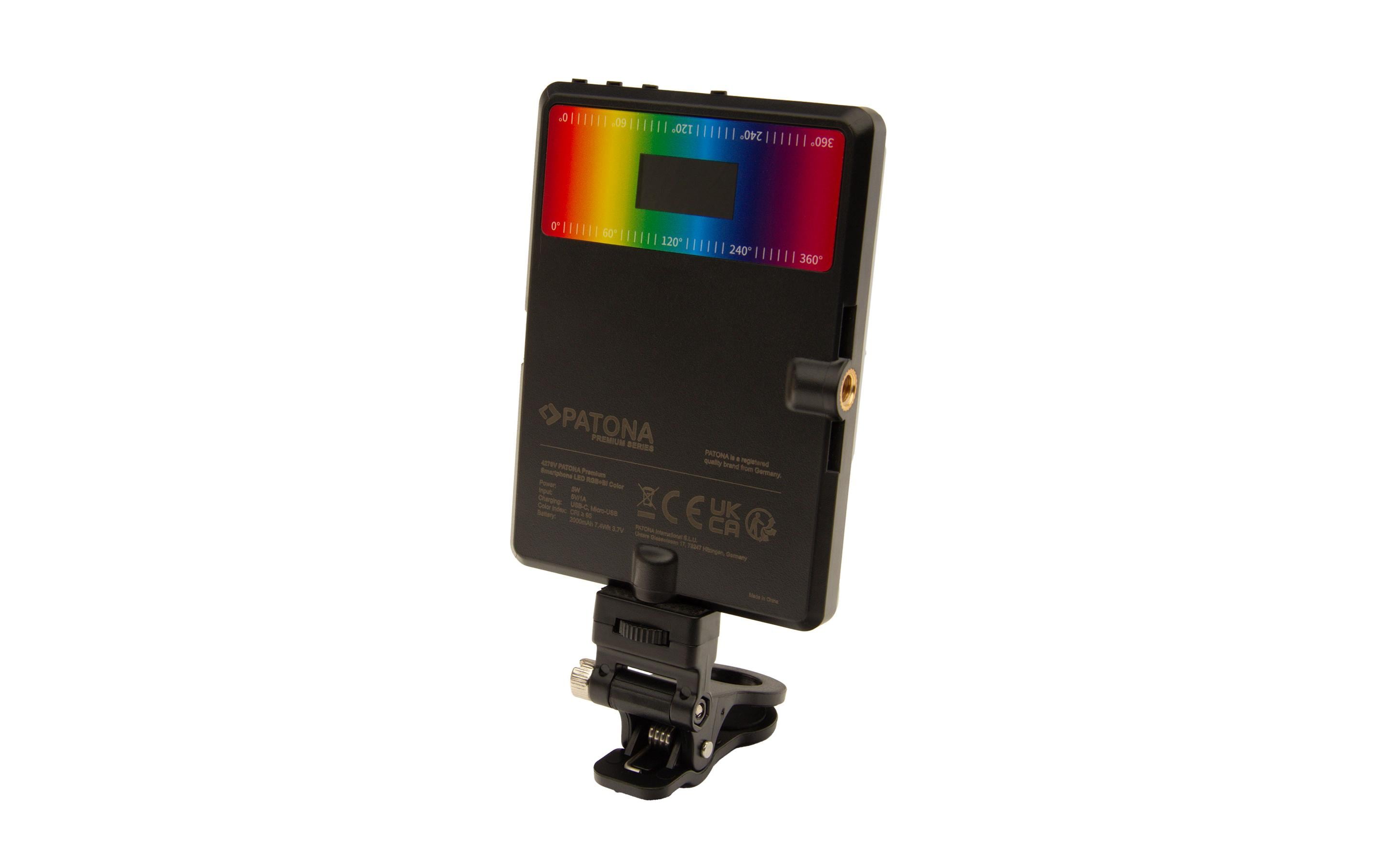 2034281_2 - Mediatech Patona Prem Smartphone RGB/Bi Color Licht LED Video- und Fotolicht