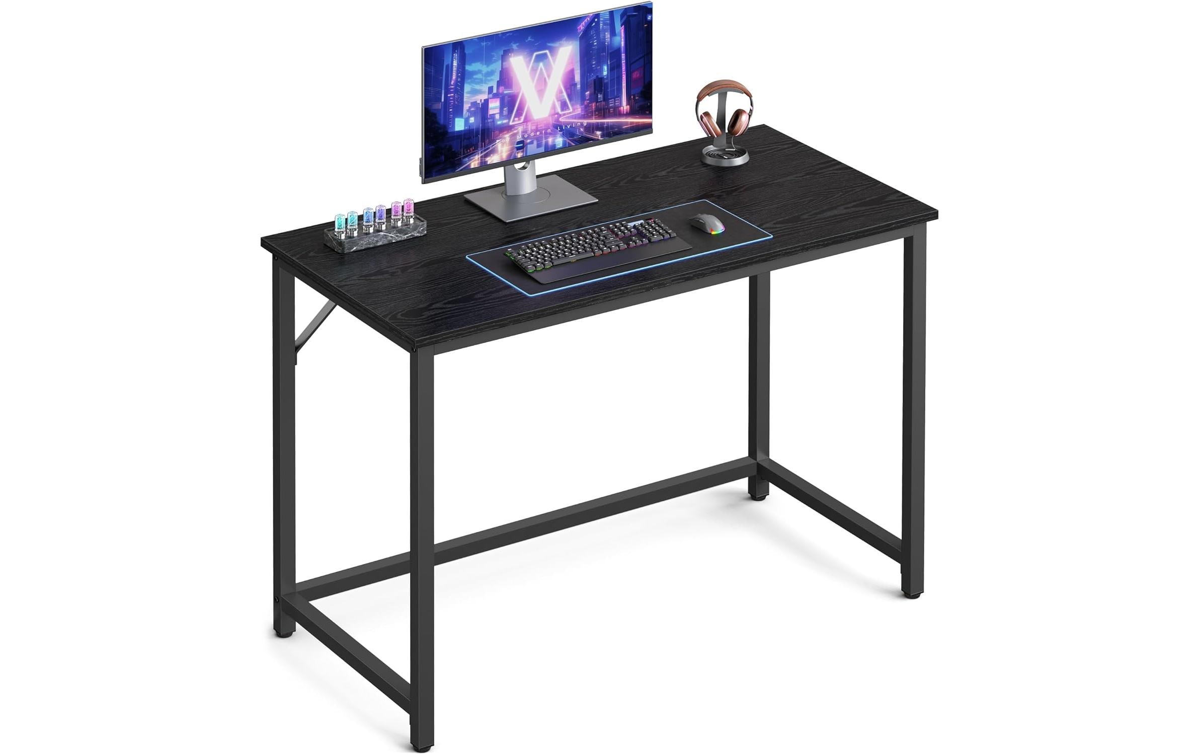 Vasagle Bürotisch schwarz mit Platte 100x50cm kaufen Schweiz | Mediatech.ch