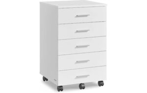 Songmics Rollcontainer weiss 42x40x65.7cm, mit 5 Schubladen kaufen Schweiz | Mediatech.ch