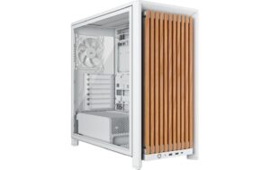 Corsair, PC-Gehäuse 4000D Wood Weiss, Eiche 1x 3.5, 2x 2.5, 2x USB-A, 2x USB-C