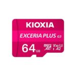 Kioxia mSDHC EXCERIA PLUS G3 64GB INK ADAP A2/V30, Lesen: 210MB/s, Schreiben: 90MB/s