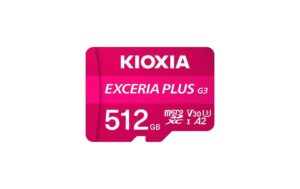 Kioxia mSDXC EXCERIA PLUS G3 512GB INK ADAP A2/V30, Lesen: 210MB/s, Schreiben: 150MB/s