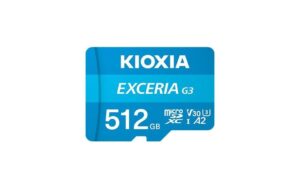 Kioxia mSDXC EXCERIA G3 512GB INK ADAP A2/V30, Lesen: 160MB/s, Schreiben: 50MB/s